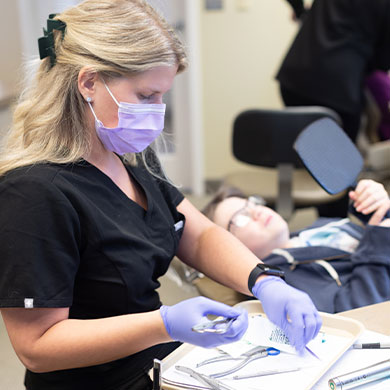 brushing and flossing