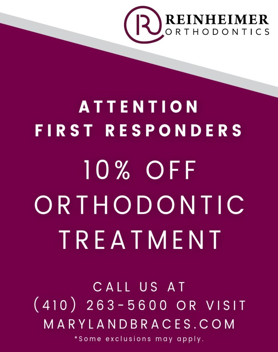 First Responders Discount at Reinheimer Orthodontics in Kent Island, MD