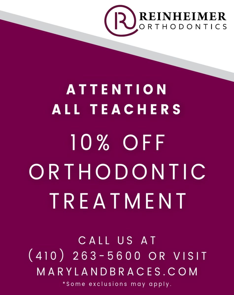 Teachers Discount at Reinheimer Orthodontics in Kent Island, MD