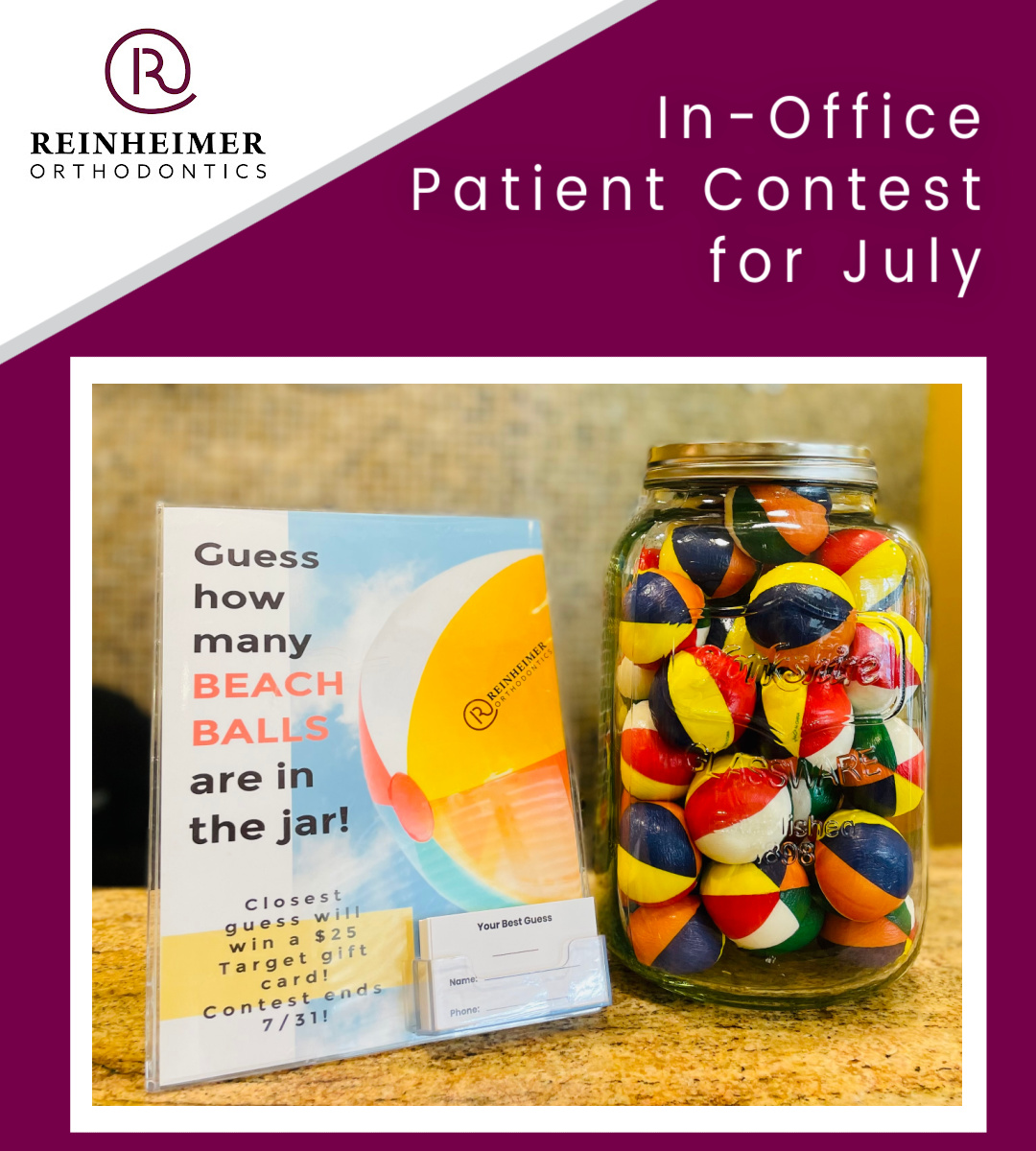 Reinheimer Orthodontics Summer Contest